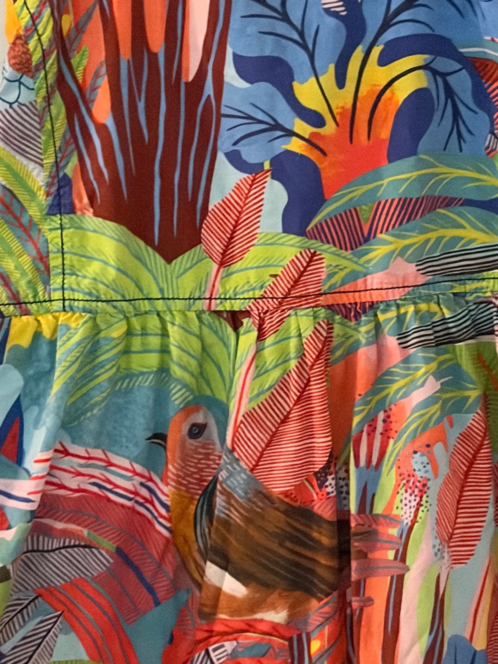 Anthropologie - Orange Sigal Tropical Multicolor Printed Sundress - Picture 4 of 5